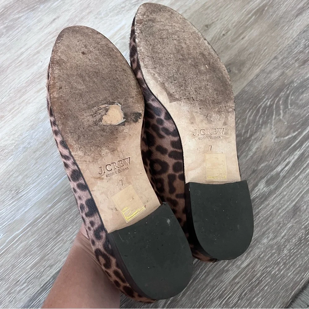 J. Crew collection academy‎ loafers leopard print calf hair